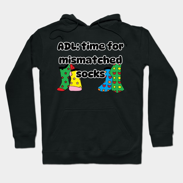 ADL: time for mismatched socks Hoodie by Soudeta